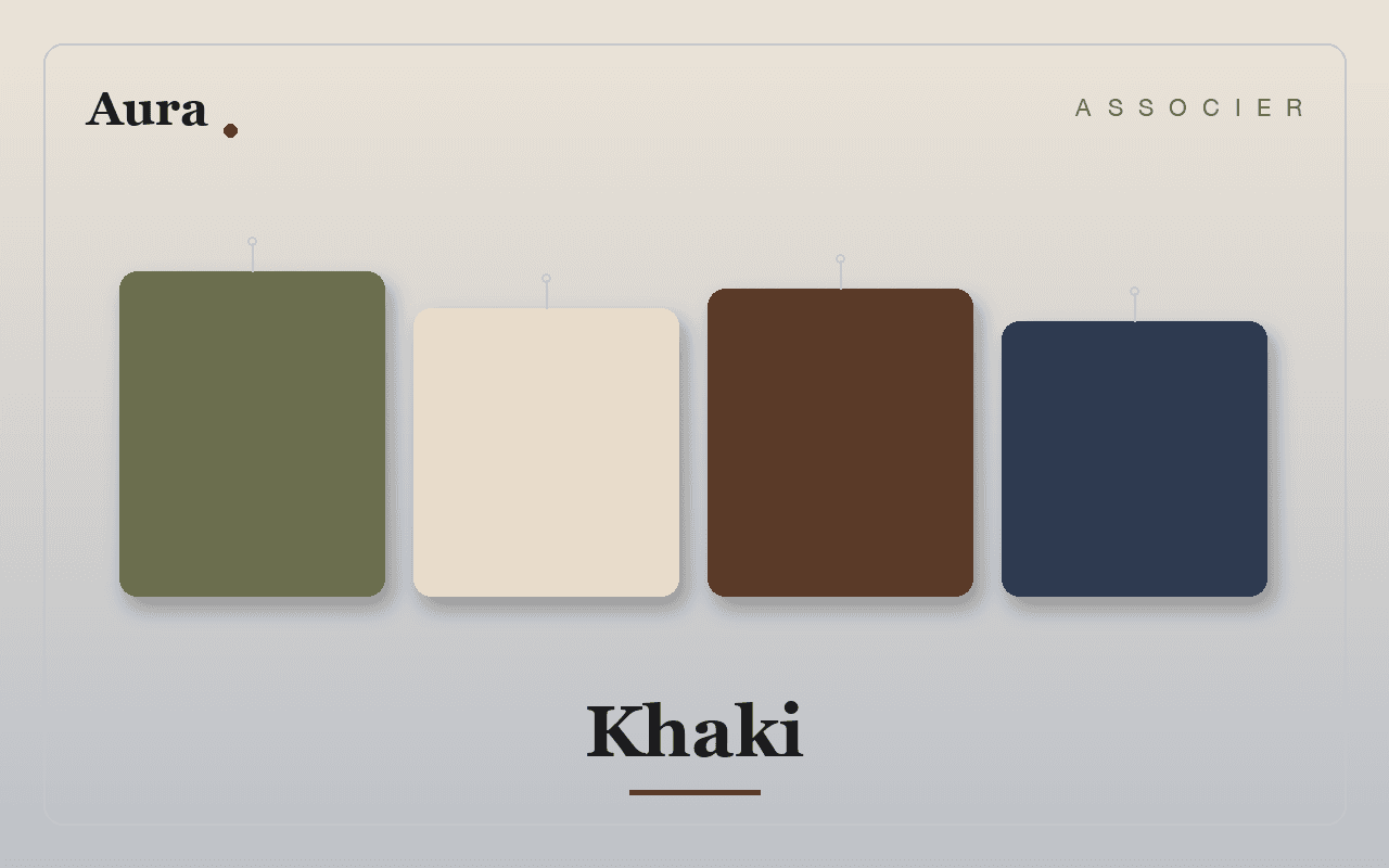 Quelle couleur associer au kaki