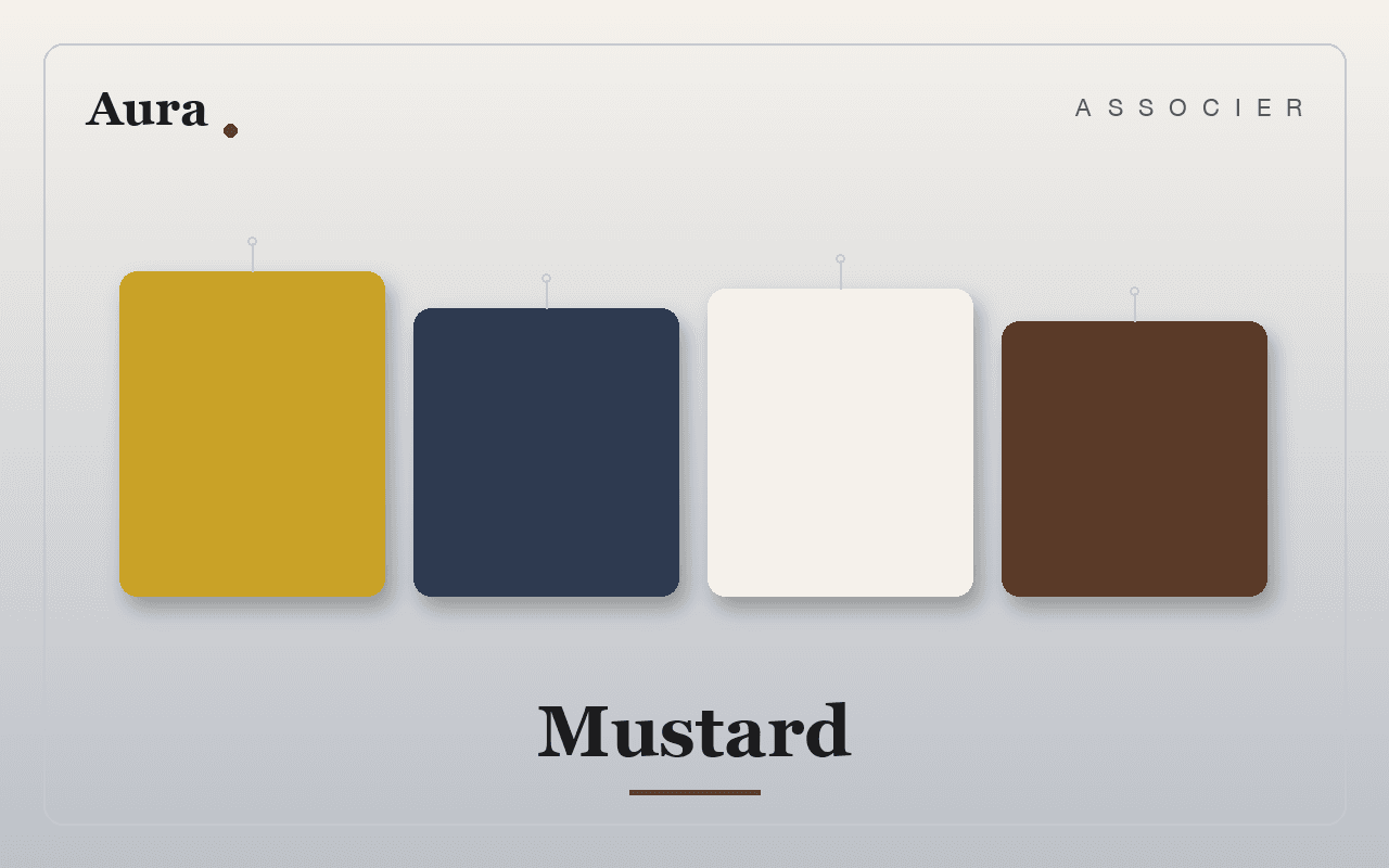 Quelle couleur associer au jaune moutarde