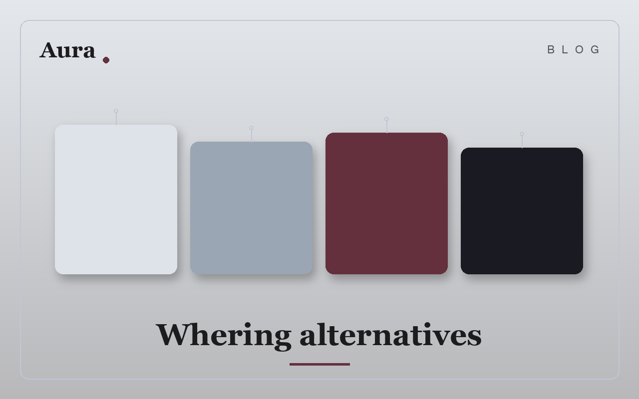 Palette de couleurs évoquant des alternatives à Whering