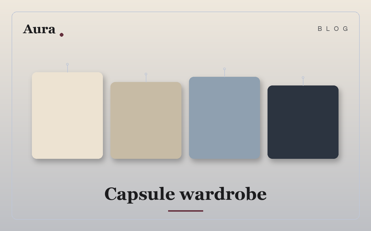 Une palette de couleurs qui évoque une garde-robe capsule