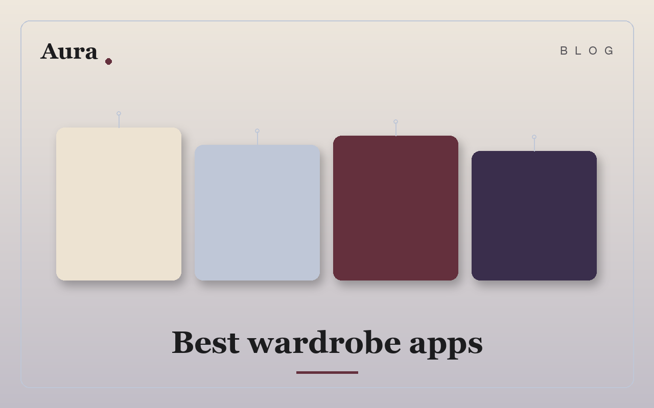 Palette de couleurs évoquant les meilleures applications de garde-robe