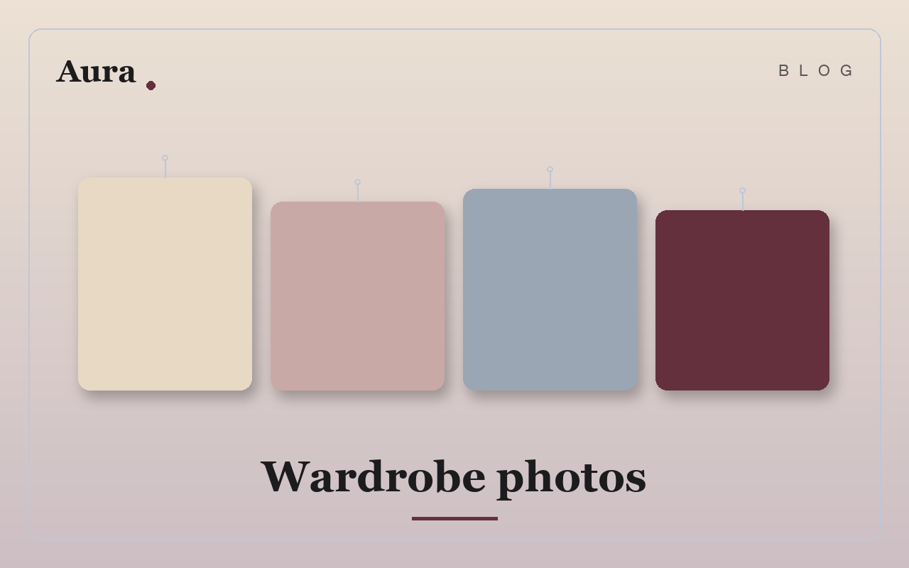 A colour palette that evokes wardrobe photography