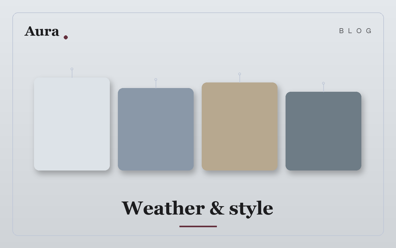 Une palette de couleurs qui évoque la météo et le style