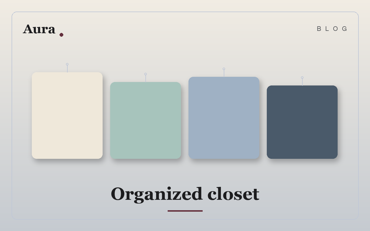 Une palette de couleurs qui évoque un dressing rangé